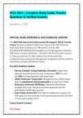 ACLS Provider Study Guide 2026 &vert; Complete Practice Questions & Verified Answers &lpar;AHA ECC Guidelines Compliant&rpar;