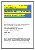 NYU HAP &ndash; Exam 1 &lpar;2026&sol;2027&rpar; QUESTIONS WITH ANSWERS AND EXPLANATIONS &vert; RATED GRADE A&plus; &vert; GUARANTEED PASS