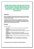 LADWP Electric Station Operator Exam Practice&NewLine;Test New Edition&colon; Questions With Answers and&NewLine;Explanations Latest Update This Year Instant&NewLine;Download Pdf&NewLine;