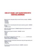 CSD 277 EXAM 1 UKY QUESTIONS WITH VERIFIED ANSWERS