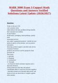 MARK 3000 Exam 3 Cuppari Study&NewLine;Questions and Answers Verified&NewLine;Solutions Latest Update &lpar;2026&sol;2027&rpar;