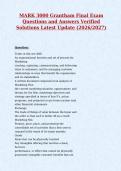 MARK 3000 Grantham Final Exam&NewLine;Questions and Answers Verified&NewLine;Solutions Latest Update &lpar;2026&sol;2027&rpar;