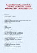 MARK 3000 Grantham UGA test 2&NewLine;Questions and Answers Verified&NewLine;Solutions Latest Update &lpar;2026&sol;2027&rpar;