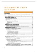 Bestuursrecht  2e Bach &vert; Universiteit Gent &vert; 2025&sol;2026 - COMPLETE samenvatting &lpar;incl&period; hoorcolleges &plus; cursus&rpar; - GESLAAGD IN 1e ZIT