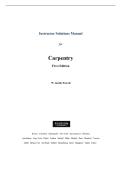 Solutions manual for Carpentry 1st Edition by W&period; Keith Powell