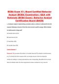 BCBA Exam V3 &vert; Board Certified Behavior &NewLine;Analyst &lpar;BCBA&rpar; Examination &vert; Q&A with &NewLine;Rationale &lpar;BCBA Exam&rpar; &vert; Behavior Analyst &NewLine;Certification Board &lpar;BACB&rpar;