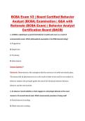 BCBA Exam V1&ndash;V3 &vert; Board Certified Behavior Analyst &lpar;BCBA&rpar; Examination &vert; Q&A with Rationale &lpar;BCBA Exam&rpar; &vert; Behavior Analyst Certification Board &lpar;BACB&rpar;