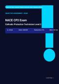 NACE CP2 Cathodic Protection Technician Level 2 Exam Actual 2026&sol;2027 &ndash; Complete Exam-Style Questions &vert; 100&percnt; Verified &ndash; Pass Guaranteed &ndash; A&plus; Graded 