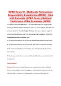 MPRE Exam V1 &vert; Multistate Professional  Responsibility Examination &lpar;MPRE&rpar; &vert; Q&A  with Rationale &lpar;MPRE Exam&rpar; &vert; National  Conference of Bar Examiners &lpar;NCBE&rpar; 