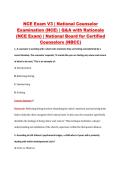 NCE Exam V3 &vert; National Counselor &NewLine;Examination &lpar;NCE&rpar; &vert; Q&A with Rationale &NewLine;&lpar;NCE Exam&rpar; &vert; National Board for Certified &NewLine;Counselors &lpar;NBCC&rpar;