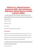 NCE Exam V1&ndash;V3 &vert; National Counselor Examination &lpar;NCE&rpar; &vert; Q&A with Rationale &lpar;NCE Exam&rpar; &vert; National Board for Certified Counselors &lpar;NBCC&rpar;