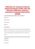 VTNE Exam V2 &vert; Veterinary Technician &NewLine;National Examination &lpar;VTNE&rpar; &vert; Q&A with &NewLine;Rationale &lpar;VTNE Exam&rpar; &vert; American &NewLine;Association of Veterinary State Boards &NewLine;&lpar;AAVSB&rpar;