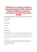 VTNE Exam V3 &vert; Veterinary Technician &NewLine;National Examination &lpar;VTNE&rpar; &vert; Q&A with &NewLine;Rationale &lpar;VTNE Exam&rpar; &vert; American &NewLine;Association of Veterinary State Boards &NewLine;&lpar;AAVSB&rpar;