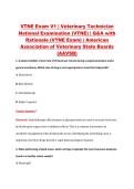 VTNE Exam V1&ndash;V3 &vert; Veterinary Technician National Examination &lpar;VTNE&rpar; &vert; Q&A with Rationale &lpar;VTNE Exam&rpar; &vert; American Association of Veterinary State Boards &lpar;AAVSB&rpar;