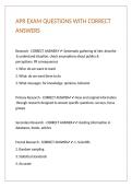 APR EXAM QUESTIONS WITH CORRECT ANSWERS