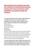 NR509 ADVANCED HEALTH ASSESSMENT FINAL EXAM PREP&colon; 200 BOARD-STYLE QUESTIONS WITH RATIONALES COVERING EVERY TESTED SYSTEM &lpar;HEENT&comma; CARDIAC&comma; RESPIRATORY&comma; GI&comma; GU&comma; NEURO&comma; MSK&comma; DERM&comma; AND ENDOCRINE&rpar;