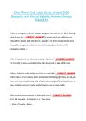 Ohio Permit Test Latest Guide Newest 2026 &NewLine;Questions and Correct Detailed Answers Already &NewLine;Graded A&plus; 