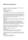 AINS 102 Test Questions Latest &lpar;2026&sol;2027&rpar; Verified Answers by Experts&NewLine;