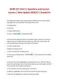 NURS 317 Unit 2 &vert; Questions and Correct Answers &vert; New Update 2026&sol;27 &vert; Graded A&plus;