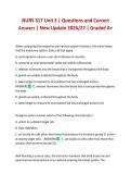 NURS 317 Unit 3 &vert; Questions and Correct Answers &vert; New Update 2026&sol;27 &vert; Graded A&plus;