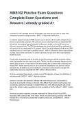 AINS102 Practice Exam Questions Complete Exam Questions and Answers &vert; already graded A&plus;&NewLine;