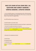 NACE CIP1 EXAM ACTUAL EXAM 2026 &vert; ALL QUESTIONS AND CORRECT ANSWERS &vert; VERIFIED ANSWERS &vert; UPDATED VERSION