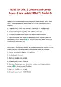 NURS 317 Unit 1 &vert; Questions and Correct Answers &vert; New Update 2026&sol;27 &vert; Graded A&plus;
