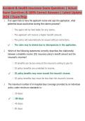 Accident & Health Insurance Exam Questions & Answers 2026 &vert; Latest Study Guide &vert; Complete Insurance Licensing Exam Prep