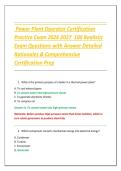 Power Plant Operator Certification Practice Exam 2026&ndash;2027 &vert; 100 Realistic Exam Questions with Detailed Answers&comma; Rationales & Comprehensive Certification Prep