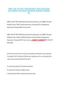NBRC TMC CRT RRT EXAM NEWEST 2026 QUESTIONS &NewLine;and CORRECT DETAILED ANSWERS ALREADY GRADED &NewLine;A&plus; 