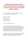 NURS 317 Maternal Adaptation During Pregnancy &lpar;NCLEX Questions and Review&rpar; with Correct Answers Plus Rationale &vert; New Update 2026&sol;27 &vert; Graded A&plus;
