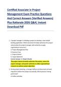 Certified Associate in Project &NewLine;Management Exam Practice Questions &NewLine;And Correct Answers &lpar;Verified Answers&rpar; &NewLine;Plus Rationale 2026 Q&A&vert; Instant &NewLine;Download Pdf