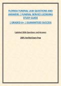 FLORIDA FUNERAL LAW QUESTIONS AND ANSWERS &vert; FUNERAL SERVICE LICENSING STUDY GUIDE