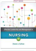 TEST BANK FOR &NewLine;EFFECTIVE &NewLine;LEADERSHIP AND MANAGEMENT IN NURSING