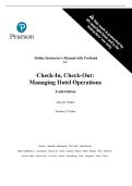 Solution Manual and Test Bank  For Check-in Check-Out&colon; Managing Hotel Operations 10th Edition by Gary Vallen