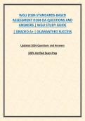 WGU D184 STANDARDS-BASED ASSESSMENT D184 OA QUESTIONS AND ANSWERS &vert; WGU STUDY GUIDE