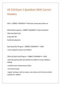 HS 310 Exam 3 Questions With Correct Answers
