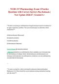 NURS 317 Pharmacology Exam 4 Practice Questions with Correct Answers Plus Rationale &vert; New Update 2026&sol;27 &vert; Graded A&plus;