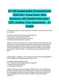 ATI PN Fundamentals Proctored Exam 2026&sol;2027 Actual Exam-Style Questions with Detailed Rationales &vert; 100&percnt; Verified &vert; Pass Guaranteed &ndash; A&plus; Graded