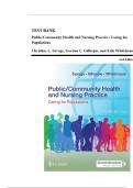 Test Bank - Public&sol;Community Health and Nursing Practice&colon; Caring for Populations&comma; 3rd Edition &lpar;Savage&comma; 2024&rpar;&comma; Chapter 1-22 &vert; All Chapters