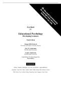 Test Bank for Educational Psychology&colon; Developing Learners&comma; 10th Edition by Jeanne Ellis Ormrod