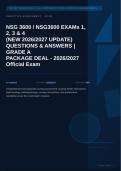NSG 3600 Exams 1-4 Package Deal Actual 2026&sol;2027 &ndash; Complete Exam-Style Questions &vert; 100&percnt; Verified &ndash; Pass Guaranteed &ndash; A&plus; Graded