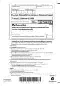 2026 Pearson Edexcel International AS&sol;A Level Further Pure Mathematics F3&vert;WFM03&sol;01&vert;Question paper&vert; January 2026