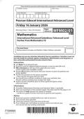 2026 Pearson Edexcel International AS&sol;A Level Further Pure Mathematics F2&vert;WFM02&sol;01&vert;Question paper&vert; January 2026
