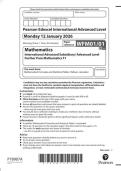 2026 Pearson Edexcel International AS&sol;A Level Further Pure Mathematics F1&vert;WFM01&sol;01&vert;Question paper&vert; January 2026
