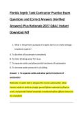 Florida Septic Tank Contractor Practice Exam &NewLine;Questions and Correct Answers &lpar;Verified &NewLine;Answers&rpar; Plus Rationale 2027 Q&A&vert; Instant &NewLine;Download Pdf