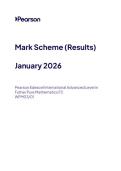 2026 Pearson Edexcel International AS&sol;A Level Further Pure Mathematics F3&vert;WFM03&sol;01&vert;Mark scheme&vert; January 2026