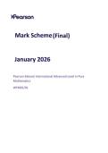 2026 Pearson Edexcel International AS&sol;A Level Further Pure Mathematics F1&vert;WFM01&sol;01&vert;Mark scheme&vert; January 2026