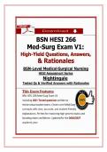 BSN HESI 266 Med-Surg Exam V1&colon; High-Yield Questions&comma; Answers&comma; & Rationales 2026&sol;2027 Update