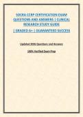 SOCRA CCRP CERTIFICATION EXAM QUESTIONS AND ANSWERS &vert; CLINICAL RESEARCH STUDY GUIDE